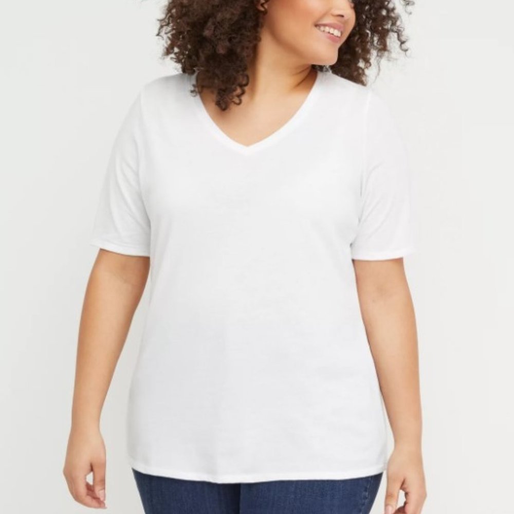 EUC Lane Bryant white essentials tee shirt t-shirt 22/24